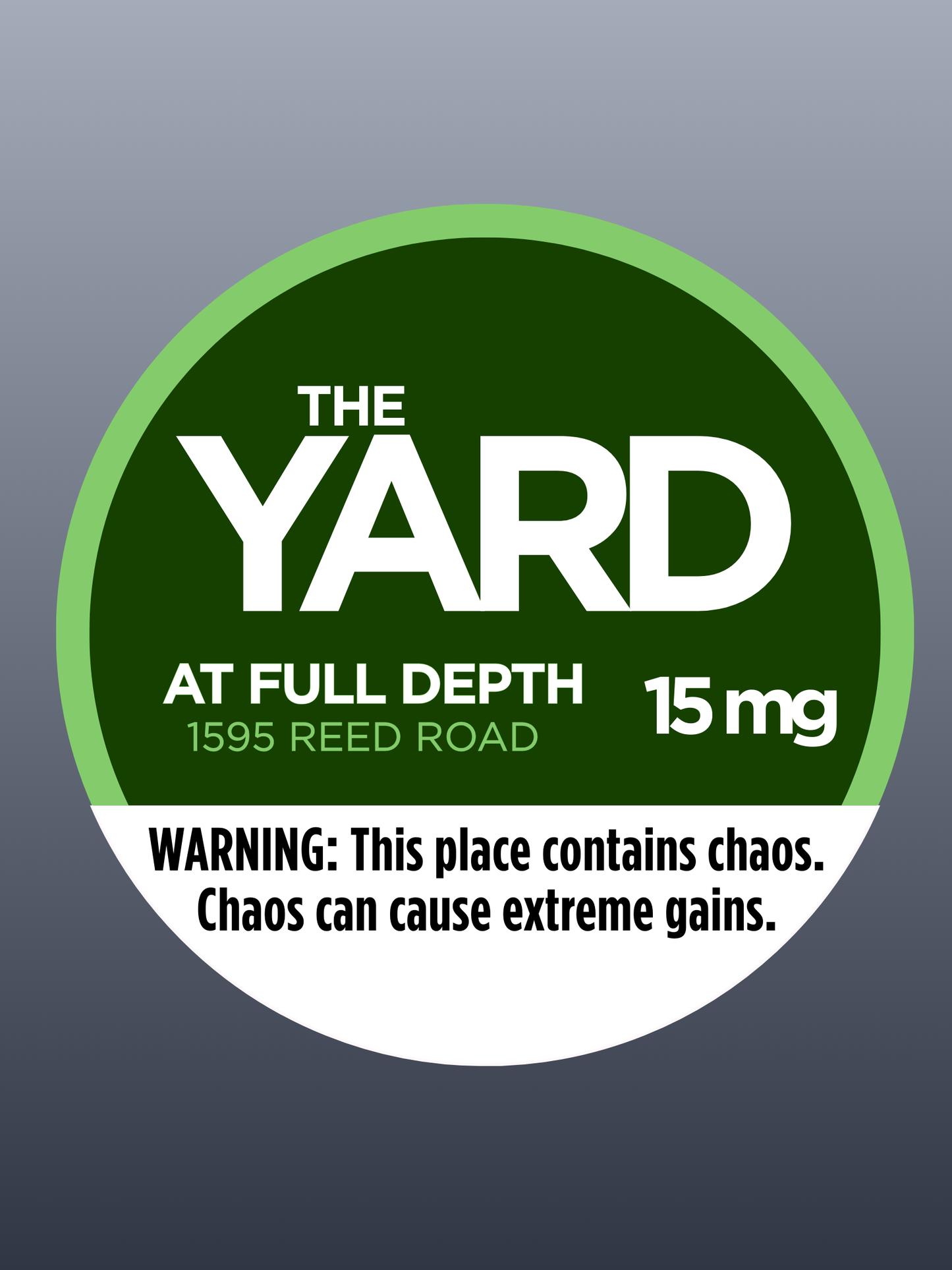 Comfort Colors Pepper Gray The Yard Tin Logo